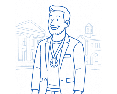 Individual at computer mastering AI tools